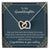 May Your Love Never Die - Granddaughter Wedding Gift Interlocking Hearts Necklace