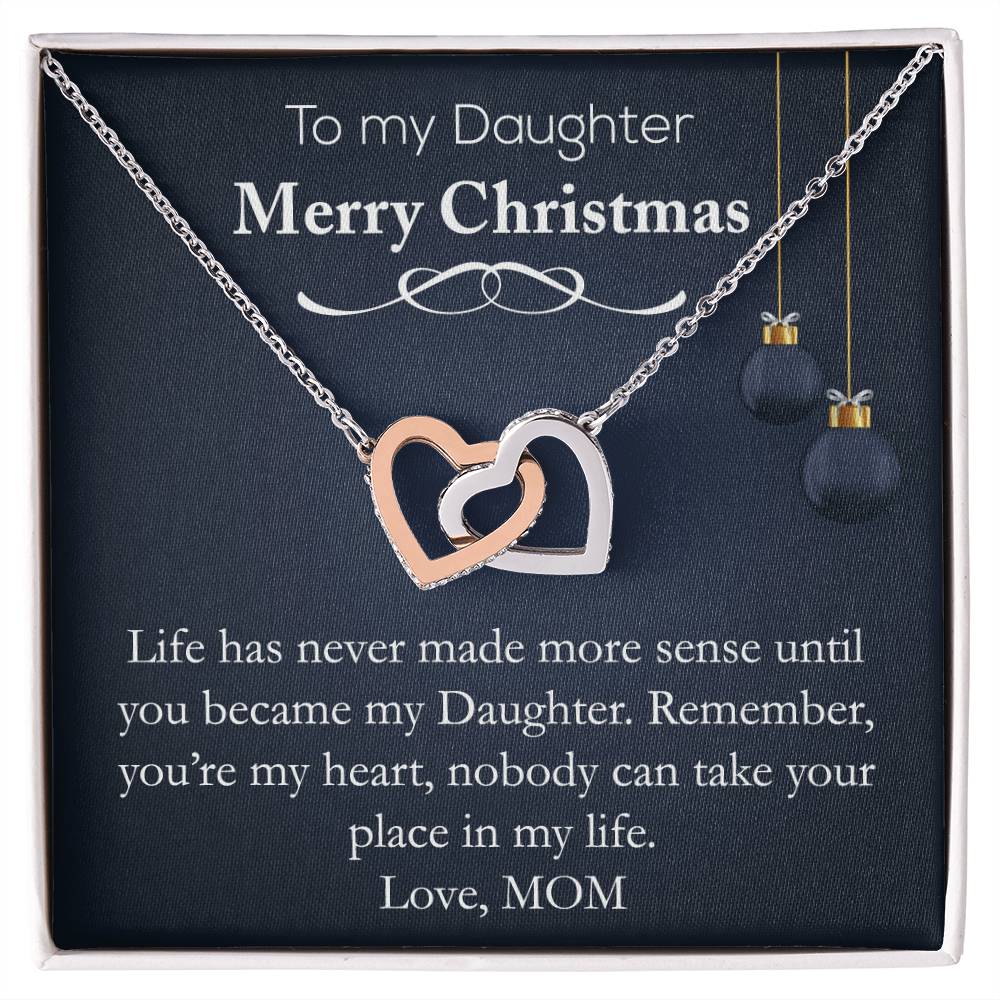 Christmas Gift For Daughters- Interlock Heart Necklace! Interlocking Hearts Necklace