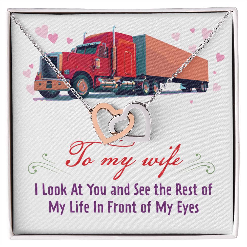 Trucker&#39;S Wife - Interlocking Heart Necklace Interlocking Hearts Necklace
