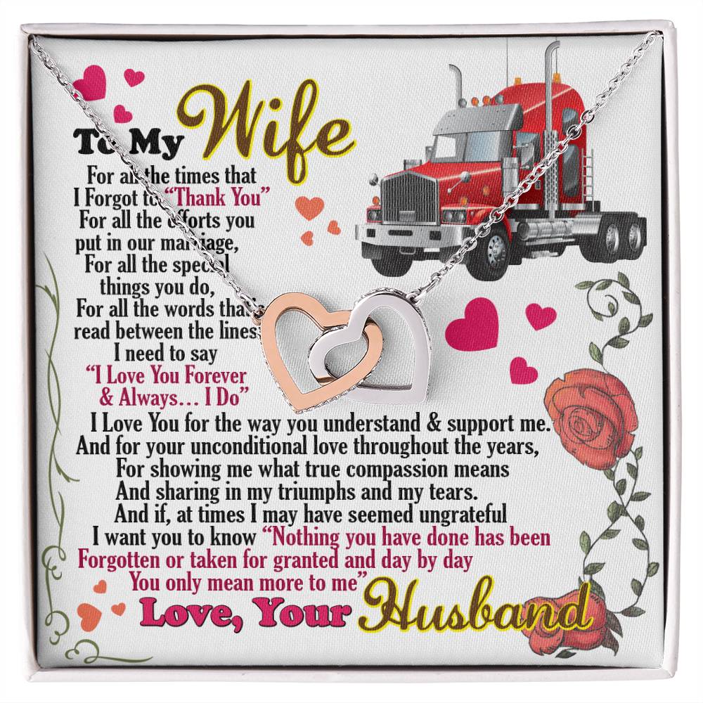 Trucker&#39;S Wife - Interlocking Heart Necklace Interlocking Hearts Necklace