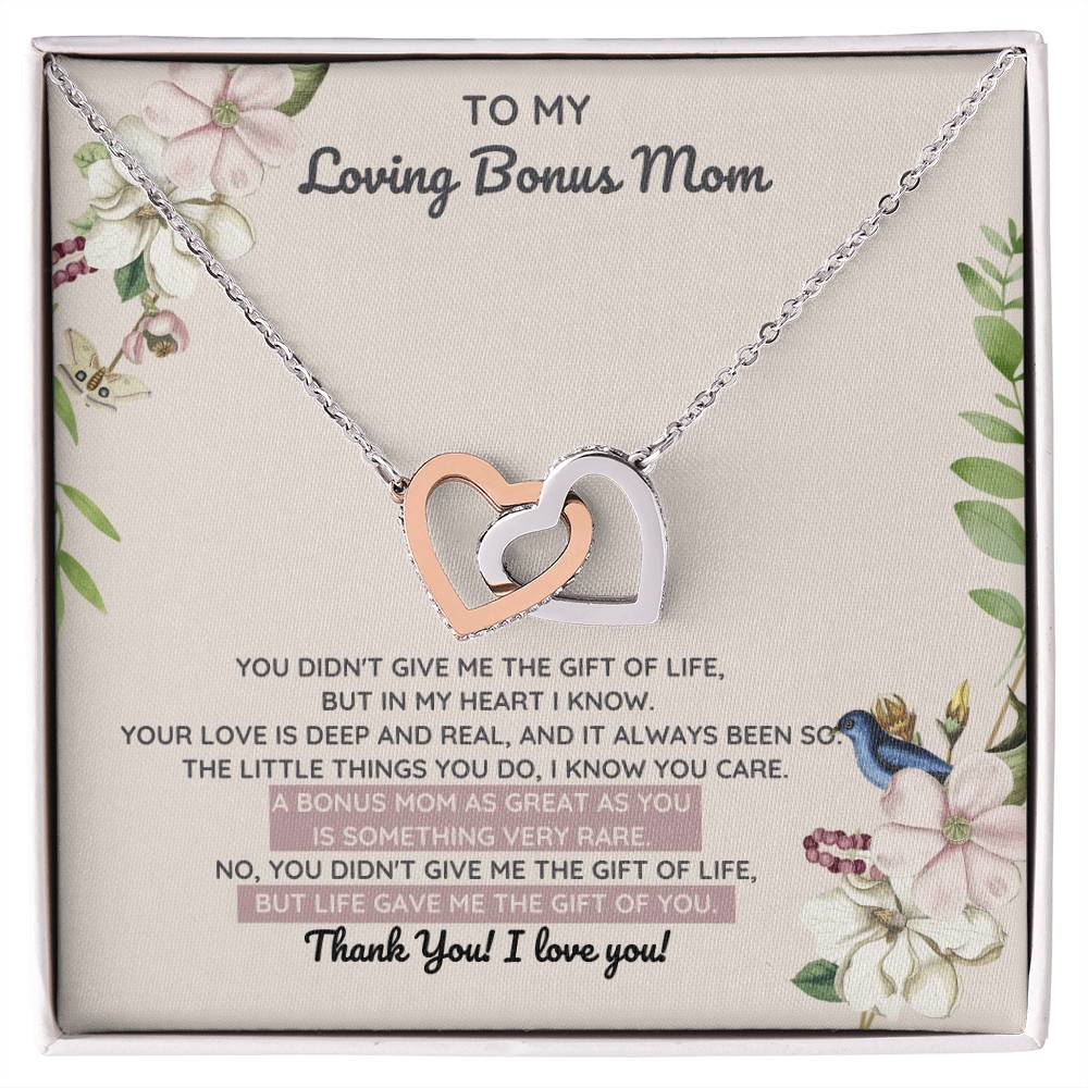 Bonus Mom Gift Of You Interlocking Heart Necklace Interlocking Hearts Necklace