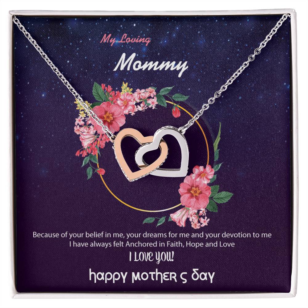 To My Mom Interlocking Hearts Necklace