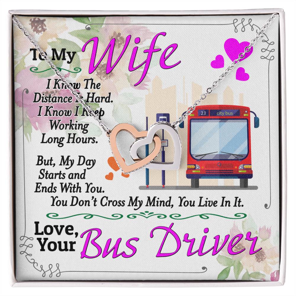 Bus Driver&#39;S Wife - Interlocking Heart Necklace Interlocking Hearts Necklace