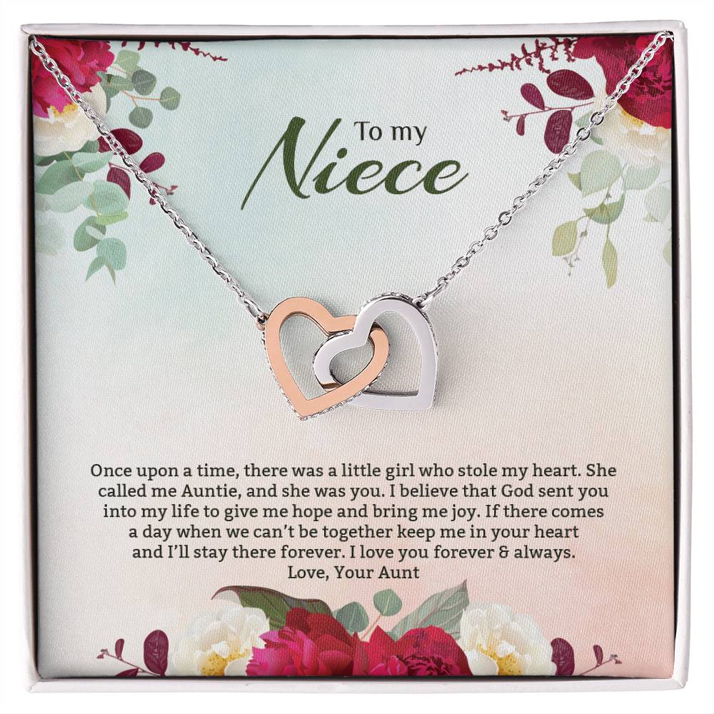 Exquisite Interlocking Hearts Necklace For Niece