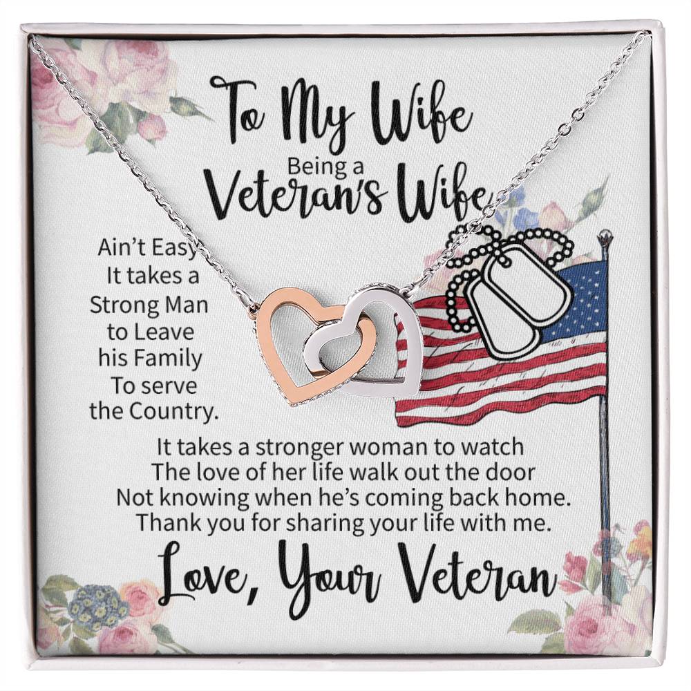 Veteran'S Wife - Interlocking Heart Necklace Interlocking Hearts Necklace