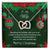 To My Wife - Merry Christmas Rose Gold And Silver Double Heart Necklace Interlocking Hearts Necklace