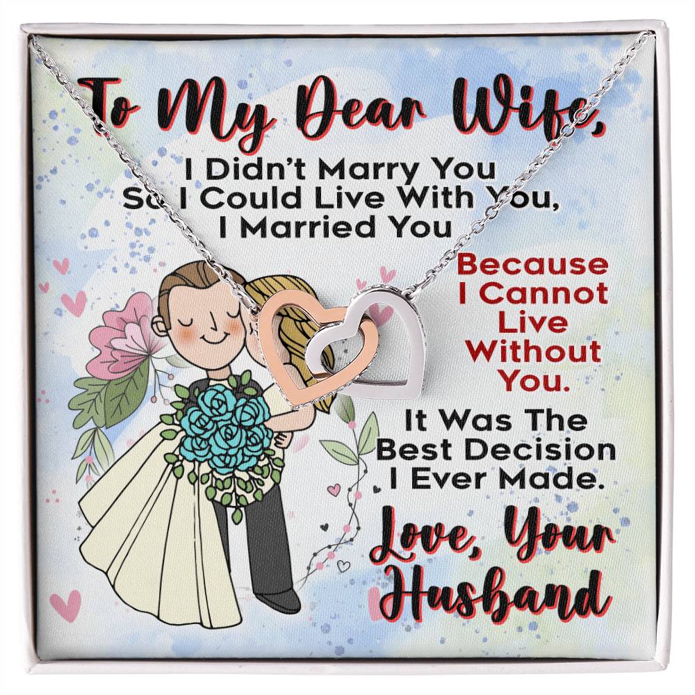 Gift For Wife - Interlocking Heart Necklace Interlocking Hearts Necklace