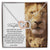 To My Daughter - This Old Lion Will Always Have Your Back Interlocking Hearts Necklace
