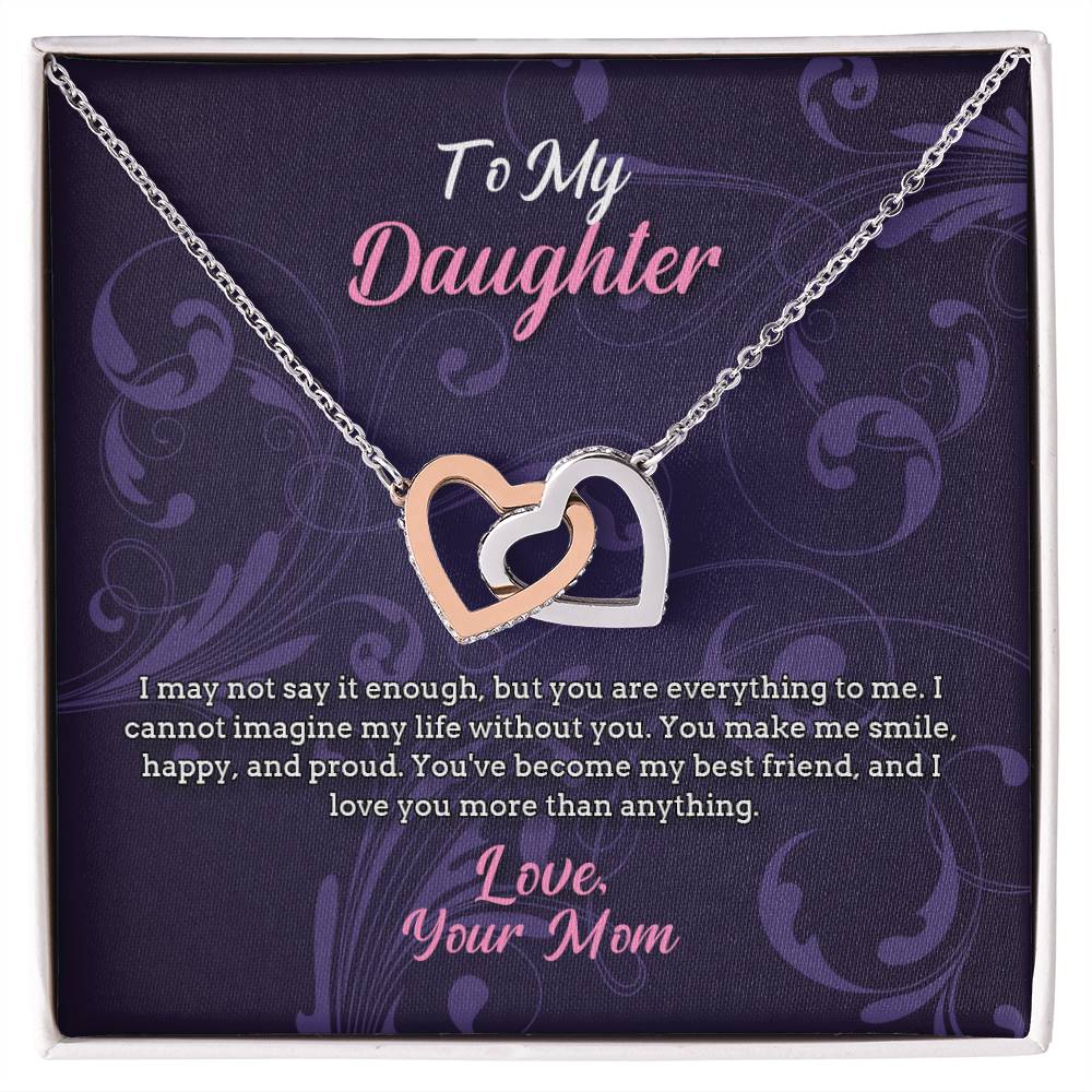 Interlocked Hearts Necklace - Best Friend Interlocking Hearts Necklace