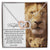 To My Daughter - This Old Lion Will Always Have Your Back Interlocking Hearts Necklace