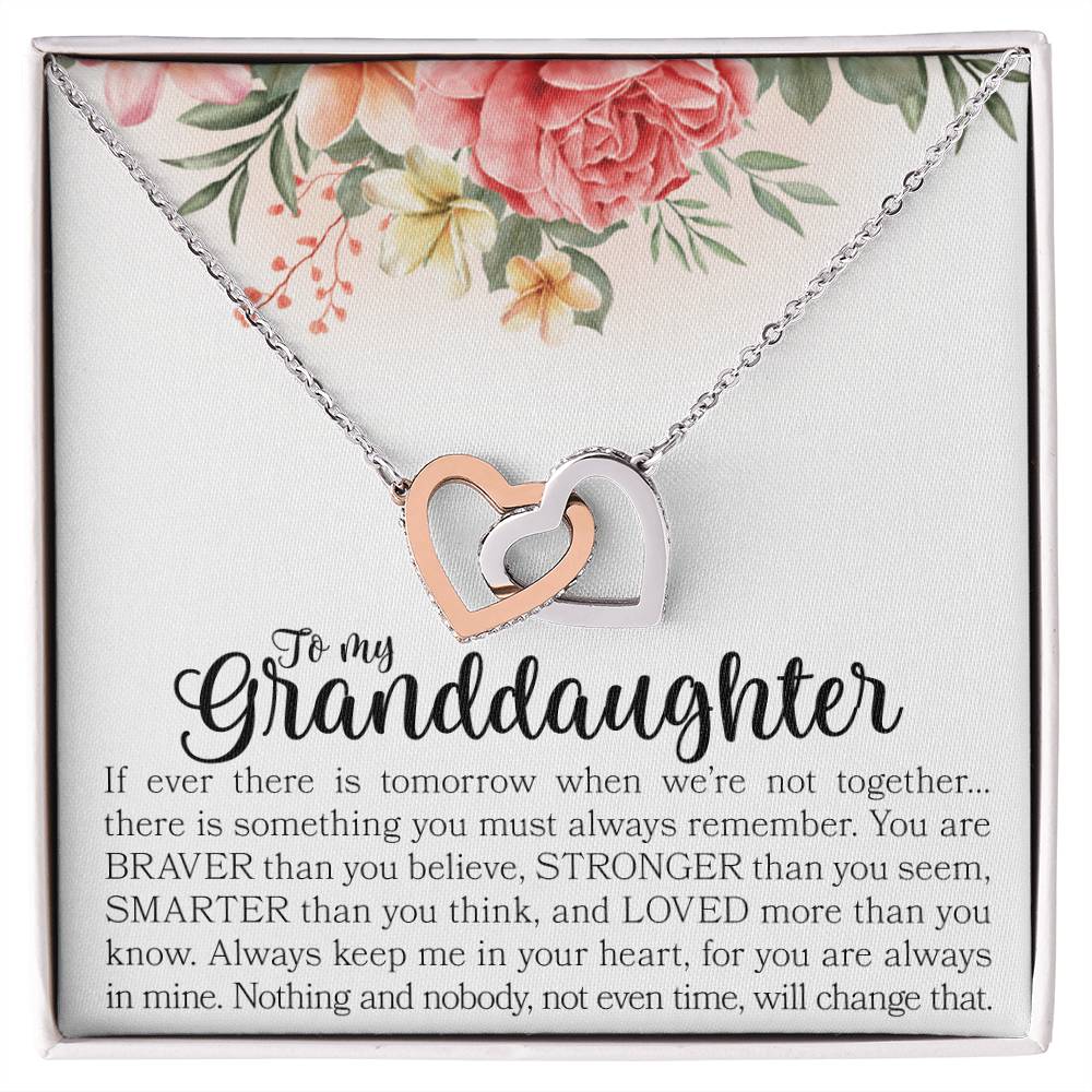 Infinity Love - To Granddaughter Interlocking Hearts Necklace