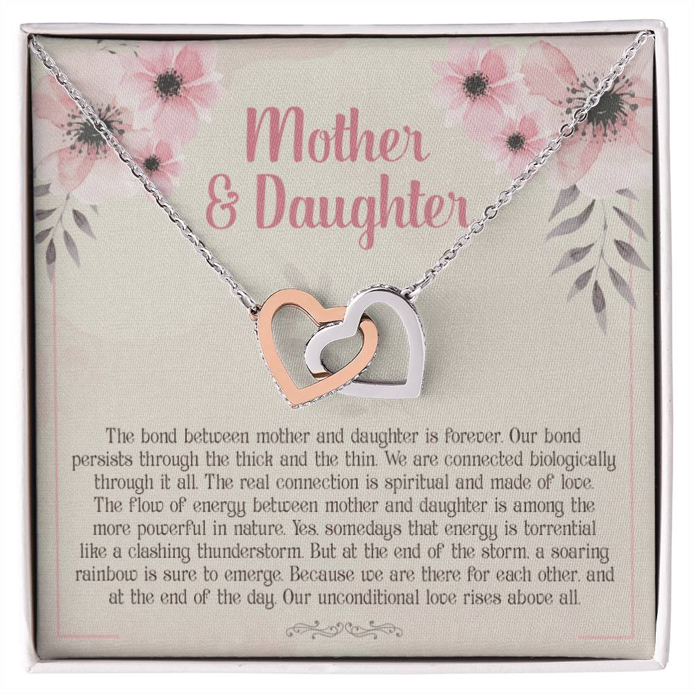 To My Daughter - Interlocking Hearts Necklace