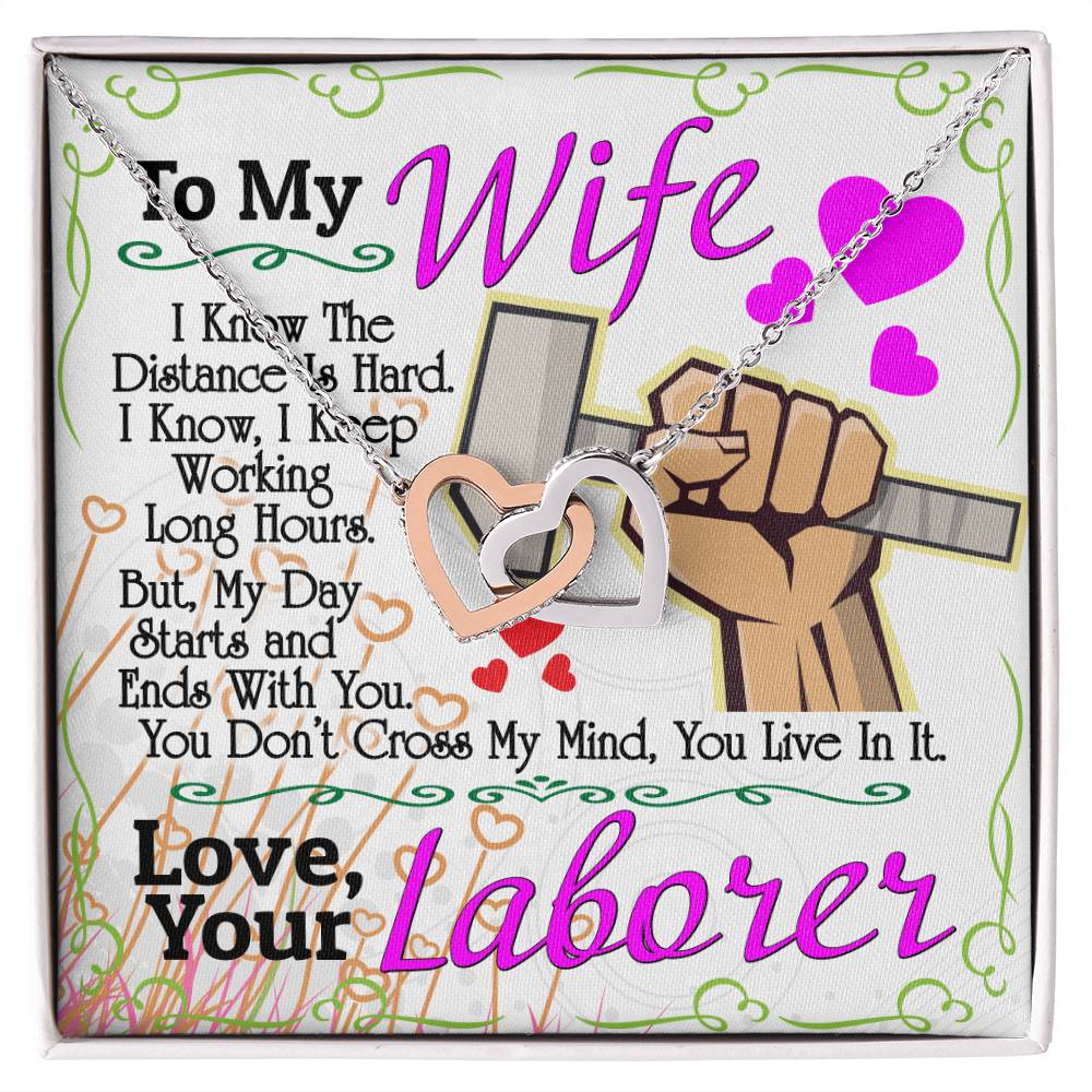 Laborer&#39;S Wife - Interlocking Heart Necklace Interlocking Hearts Necklace
