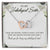 To My Unbiological Sister Interlocking Hearts Necklace Message Card