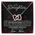 To My Daughter - You Are My Heart - Unique Heart Bonding Necklace Gift Set Interlocking Hearts Necklace