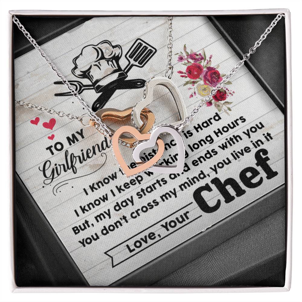 Chef&#39;S Girlfriend-Interlocking Heart Necklace Interlocking Hearts Necklace