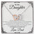 To My Daughter - Interlocking Heart Necklace Interlocking Hearts Necklace