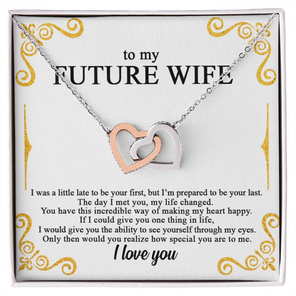 To My Future Wife - Lovecube - So89 Interlocking Hearts Necklace