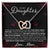 To My Daughter - You Are My Heart - Unique Heart Bonding Necklace Gift Set Interlocking Hearts Necklace