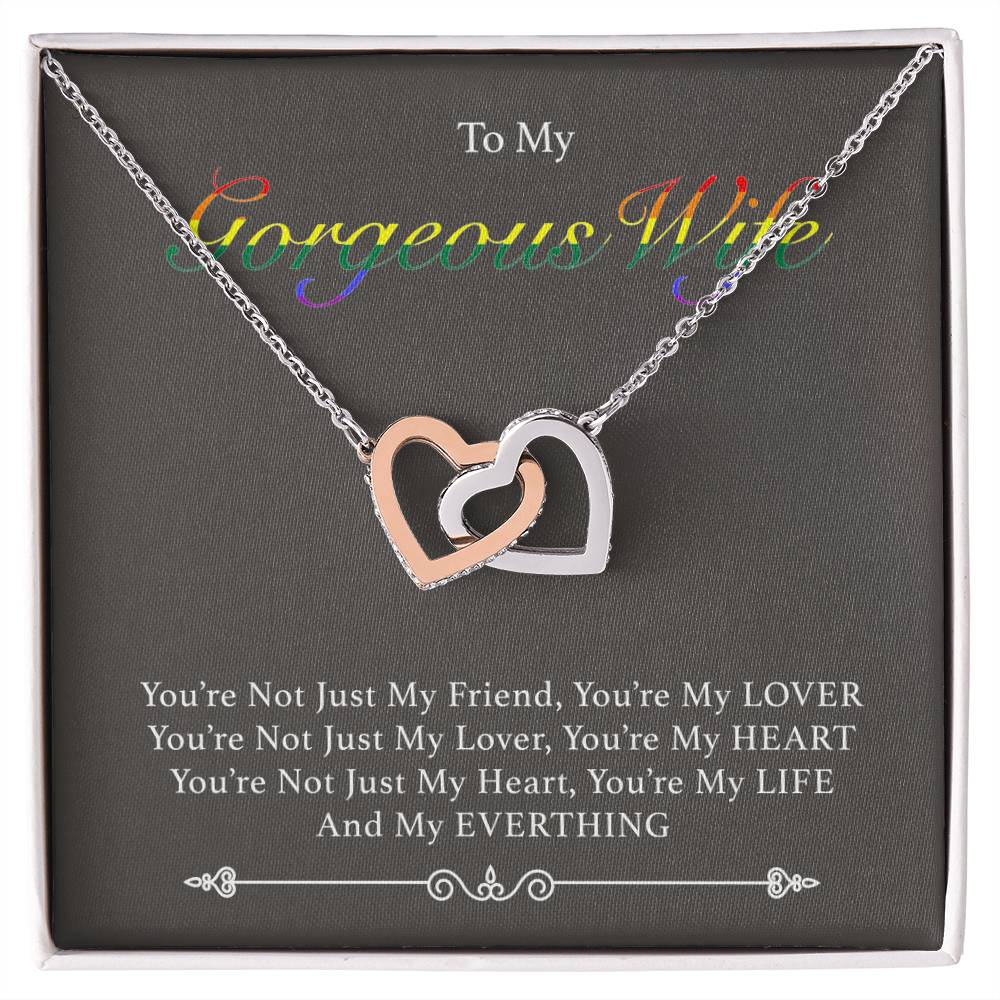 You'Re Not Just My Friend Interlocking Hearts Necklace