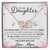 To My Daughter - You Are My Heart - Unique Heart Bonding Necklace Gift Set Interlocking Hearts Necklace