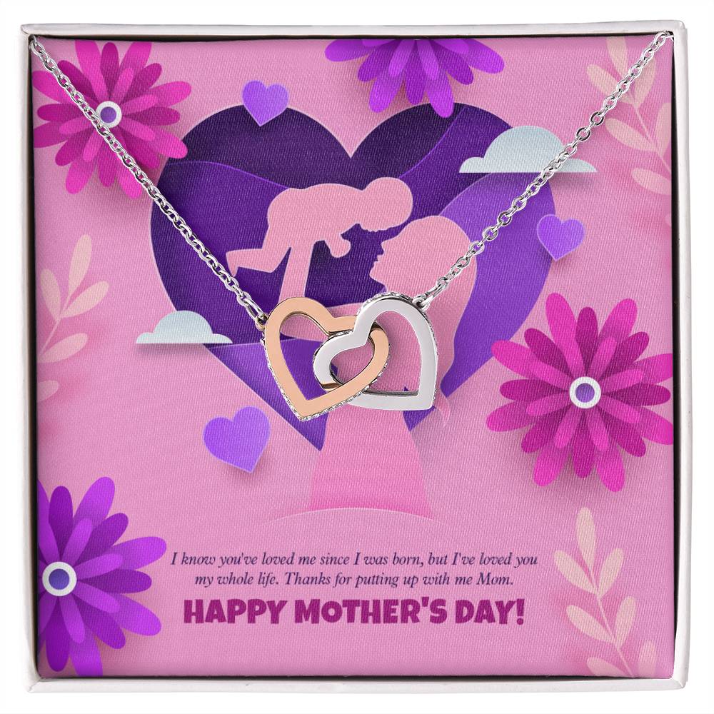 Happy Mother'S Day My First Love - Interlocking Hearts Necklace