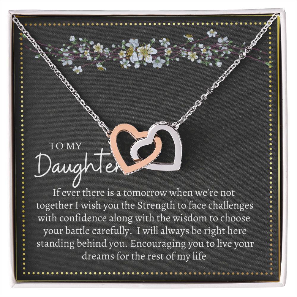 Gift For Daughter Interlocking Hearts Necklace