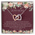 Dear Mom Watercolor Flower Interlocking Hearts Necklace Mother'S Day Message Card