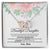 To My Beautiful Daughter - Luxurious Interlocking Hearts Cube - So91 Interlocking Hearts Necklace