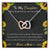 To My Daughter - Never Forget That You Are My Sunshine Interlocking Hearts Necklace