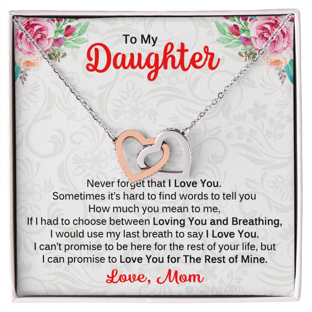 Perfect Gift For Daughter From Mom Interlocking Hearts Necklace