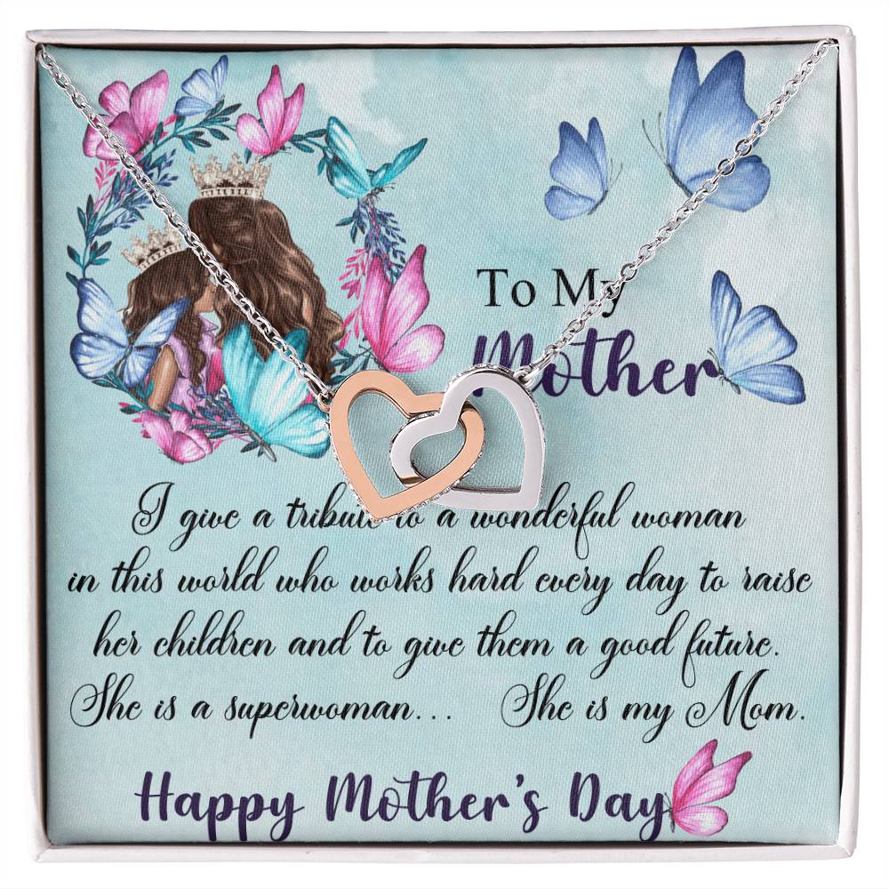 Mother'S Day Jewelry Interlocking Hearts Necklace