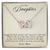 To My Daughter - Love Mom Interlocking Hearts Necklace