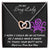 To My Sexy Lady - I Wish I Had 8 Hands - Love Necklace Interlocking Hearts Necklace