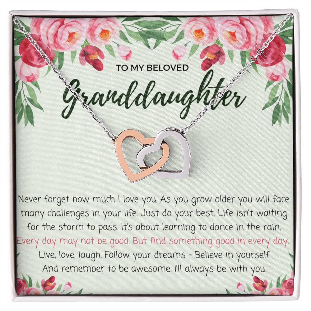 Gift From Grandmother To Granddaughter - Interlocking Hearts Necklace