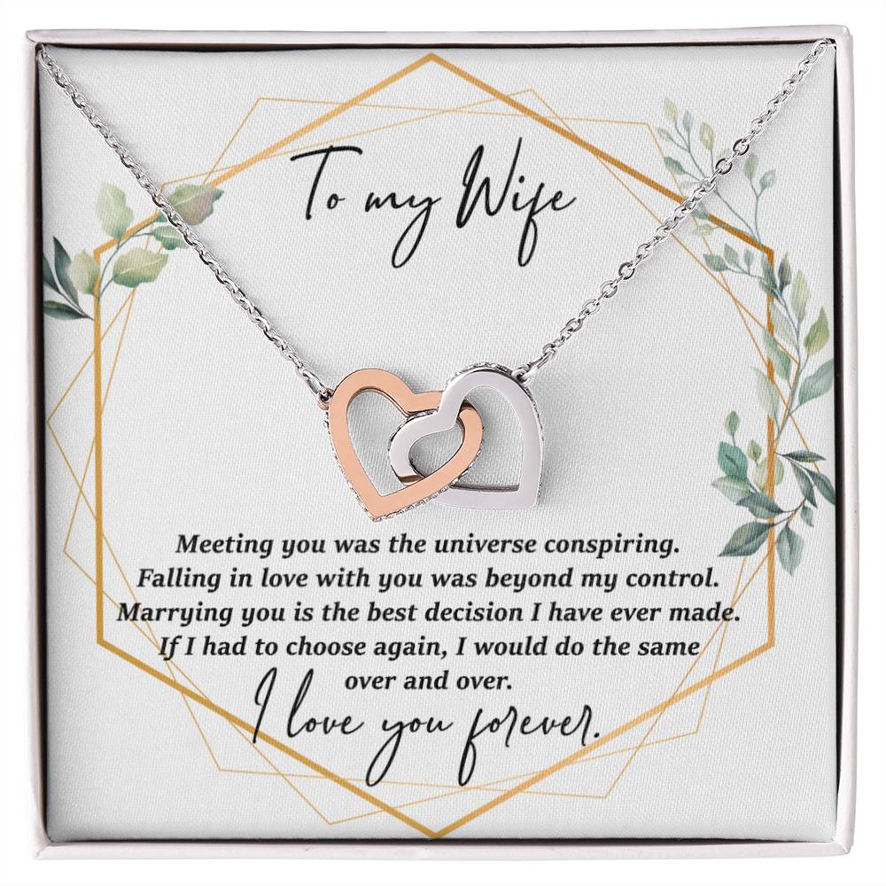 The Universe Conspires Interlocking Hearts Necklace