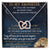 To My Daughter Interlocking Hearts Necklace Message Card