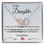 To My Daughter Necklace From Mum Interlocking Hearts Necklace