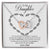 To My Daughter - I Promise To Love You For The Rest Of My Life Interlocking Hearts Necklace
