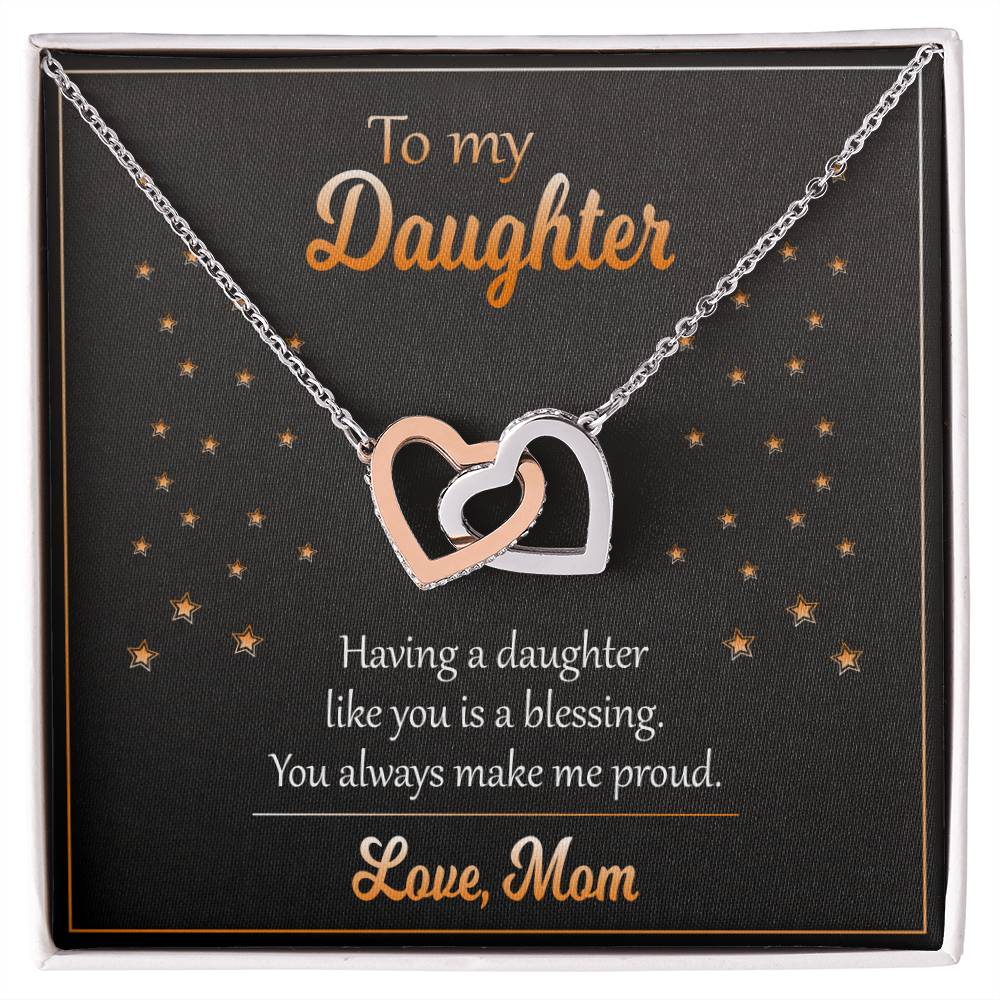 Necklace For Daughter Perfect Birthday Gift From Mom Interlocking Hearts Necklace