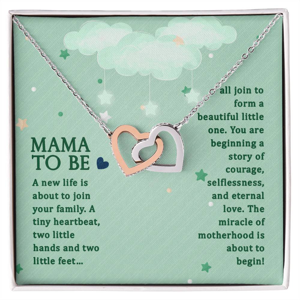 Interlocking Hearts Necklace Mama To Be A New Life