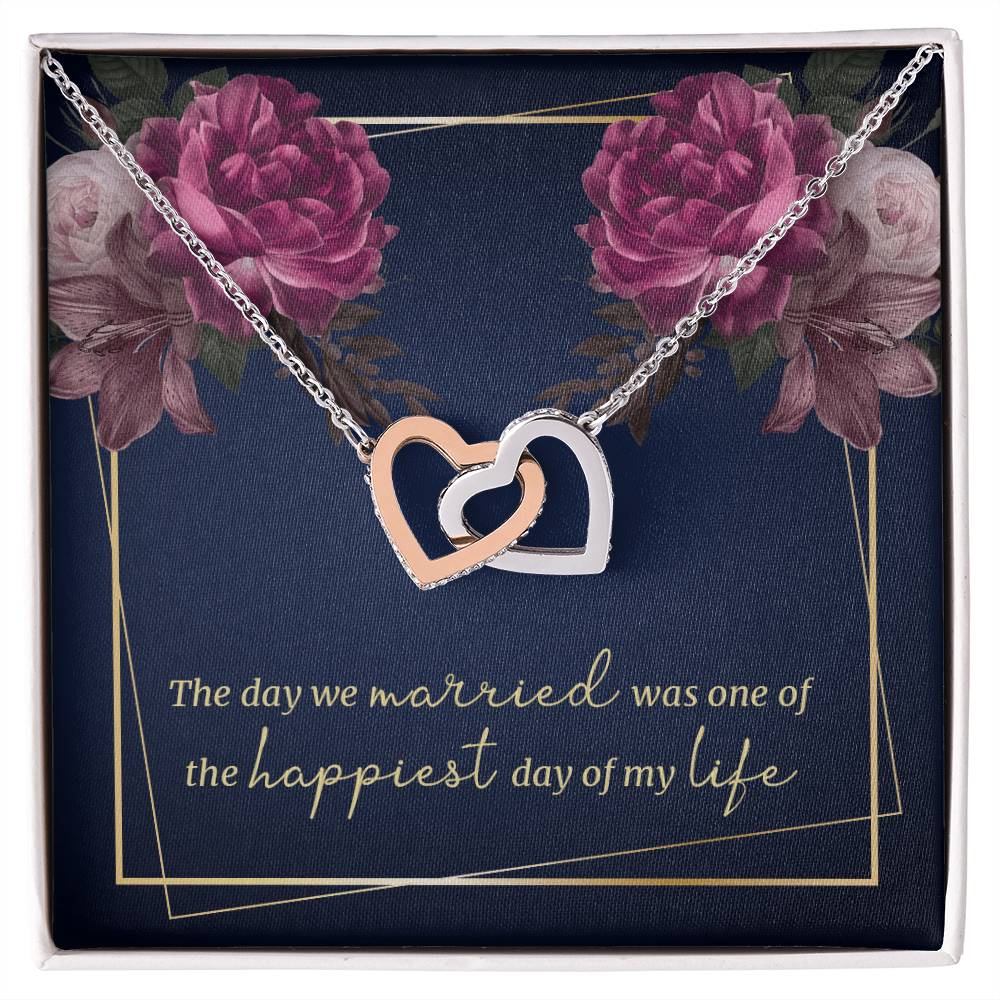 The Day We Married - Interlocking Hearts Necklace