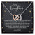 Dad To Daughter Necklace Interlocking Hearts Necklace