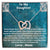 To My Daughter Love From Mom Interlocking Hearts Necklace