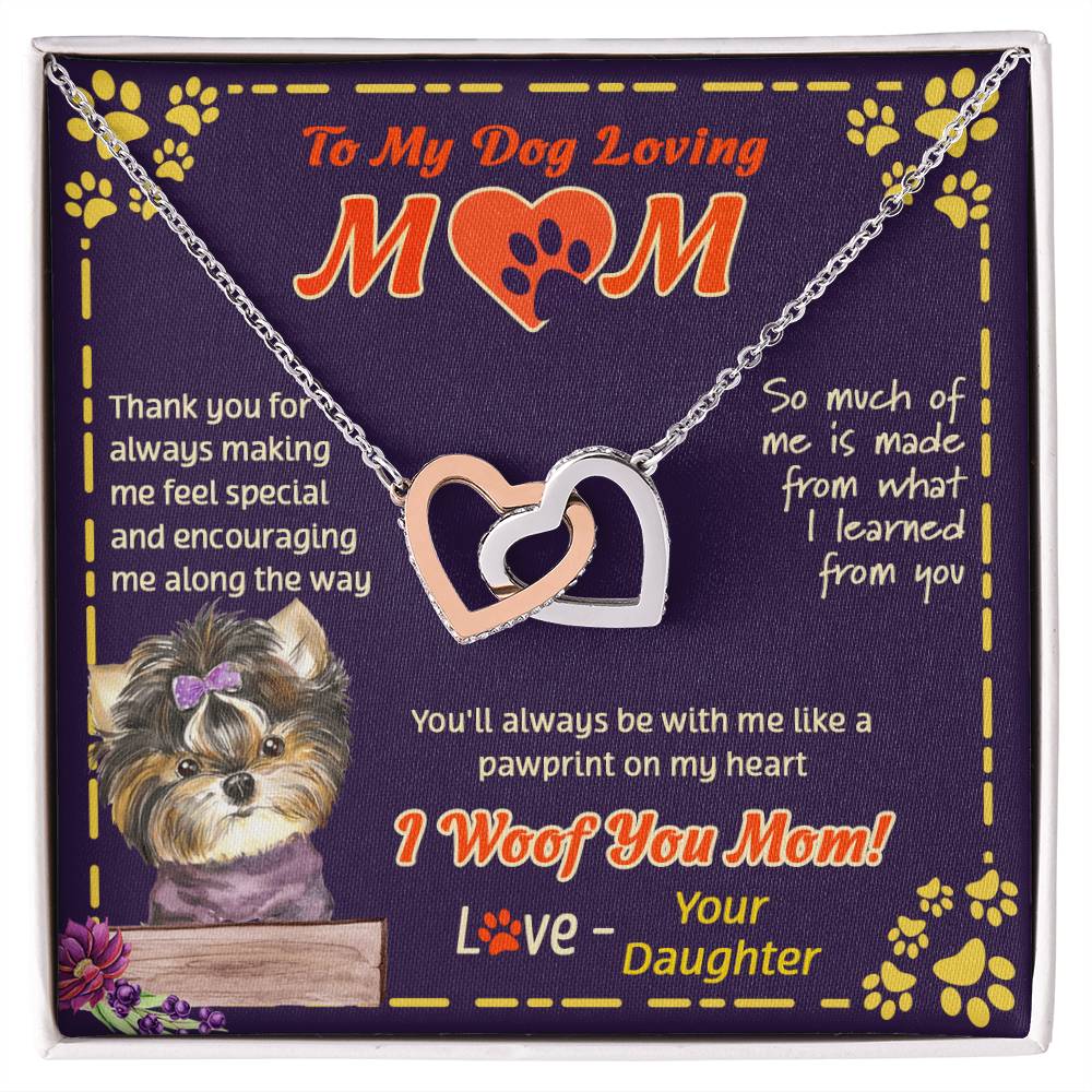 To My Mom - You'Ll Always Be With Me - Necklace Interlocking Hearts Necklace