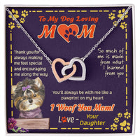 To My Mom - You'Ll Always Be With Me - Necklace Interlocking Hearts Necklace