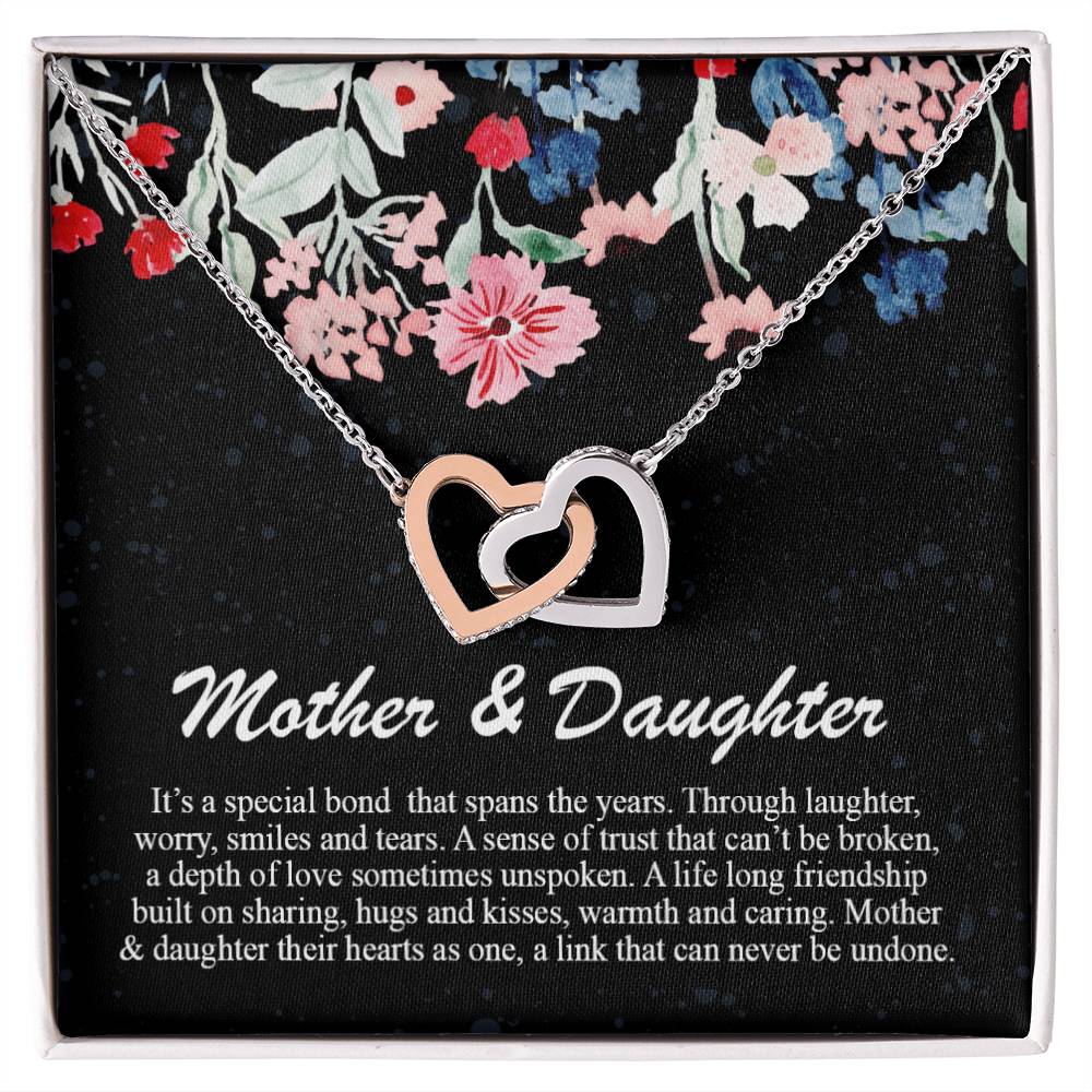 Mother &amp; Daughter Interlocking Hearts Necklace