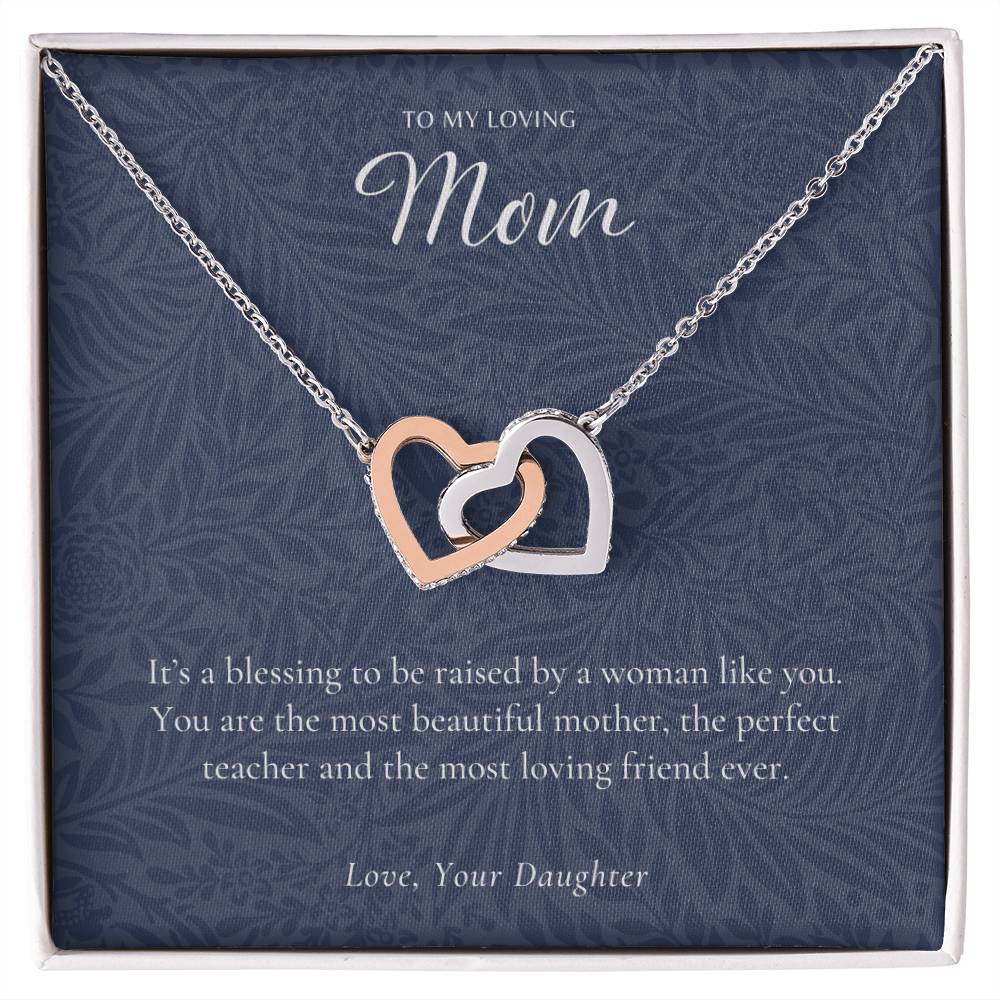 Gift For Mom From Daughter Mother Necklace From Daughter Mother&#39;S Day Gift From Daughter Best Mom Gift Mother&#39;S Birthday Gift Interlocking Hearts Necklace