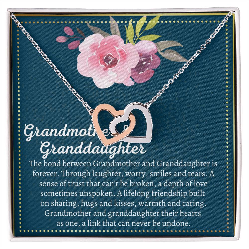 Granadmother &amp; Grandaughter Interlocking Hearts Necklace