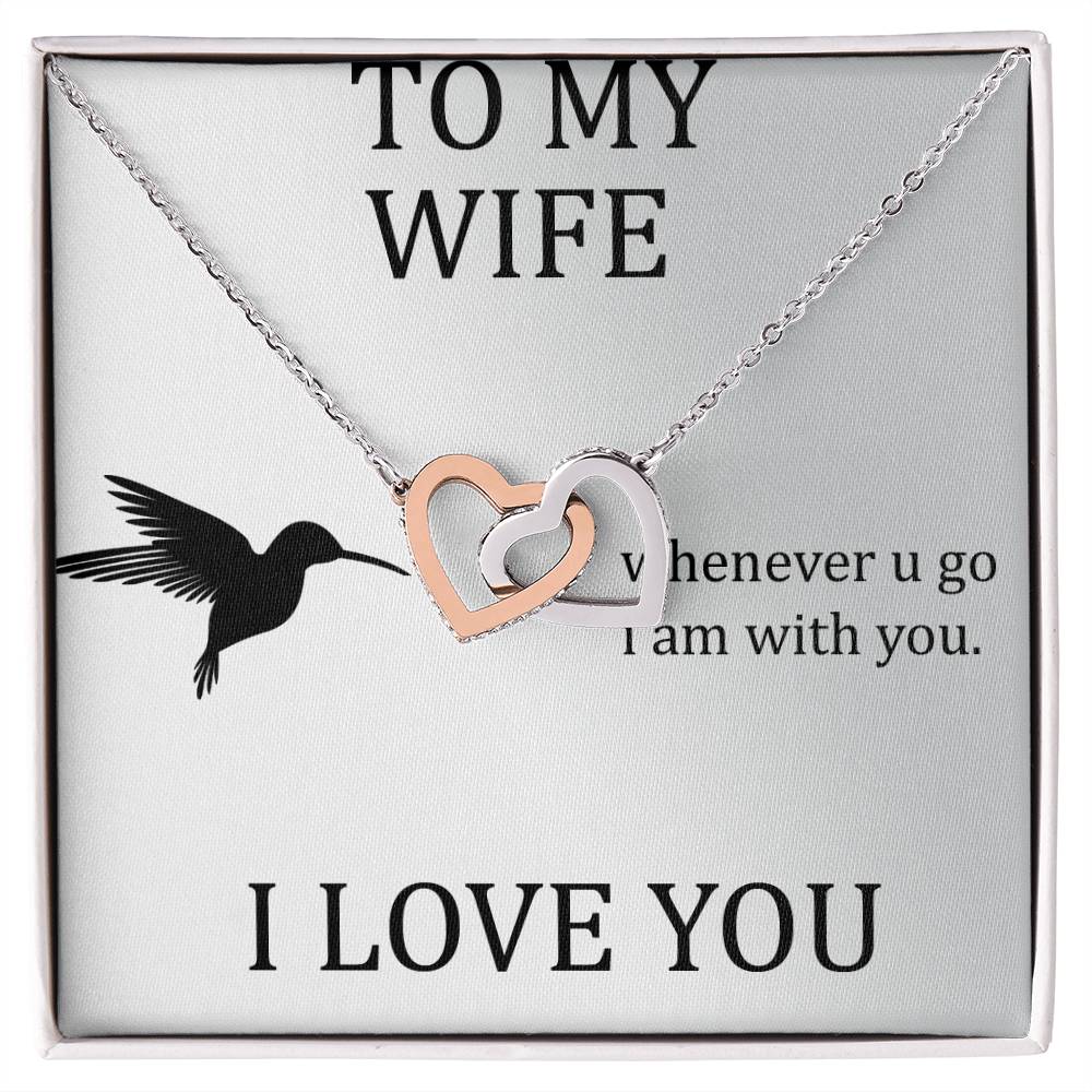 Cool Gift For My Wife Interlocking Hearts Necklace